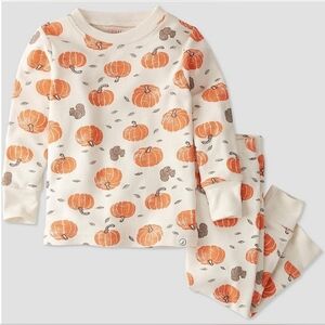 Little Planet Carter's Organic Pumpkin Pajamas Set Fall Unisex GOTS Sz 4T